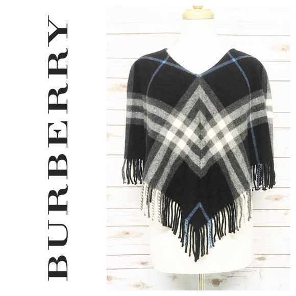 Burberry Sweaters - Burberry London Nova Check Print Poncho