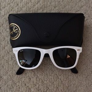White RayBan Wayfarers