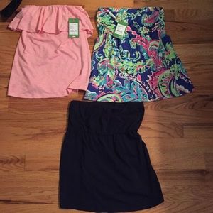 3 Lilly strapless shirts