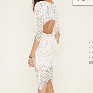 Forever 21 cut-out back floral Lace dress
