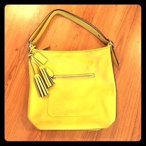 Canary yellow COACH bag