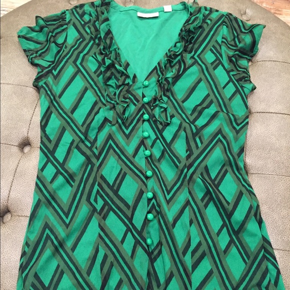 Super cute green and black top size M