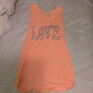Peach love tank top