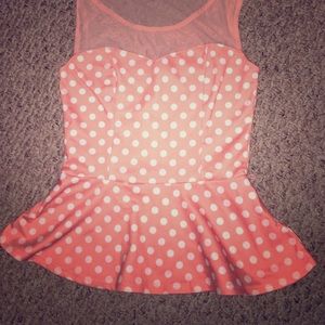 Light Pink Charlotte Russe Waist Top