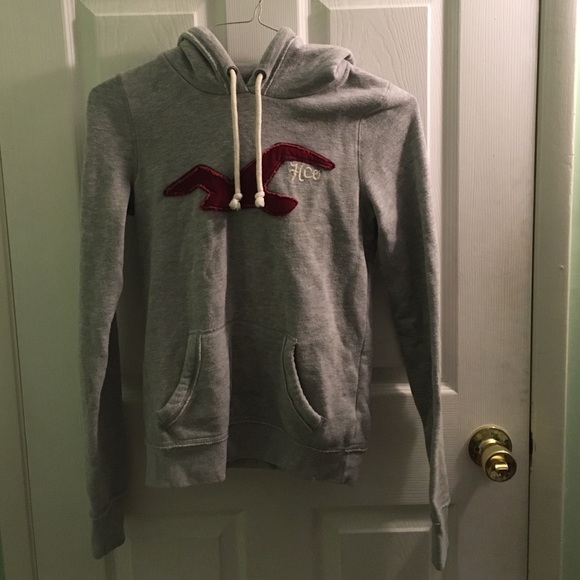 Gray Hollister Fleece-lined Hoodie