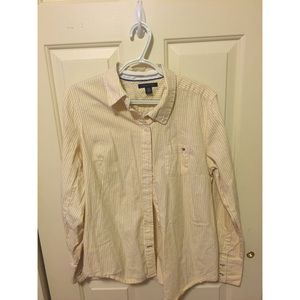 Tommy Hilfiger yellow stripe shirt