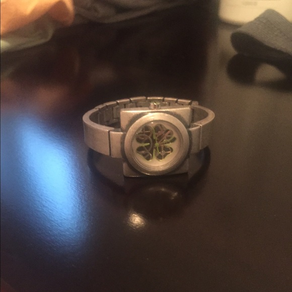Lucky brand clover silver watch