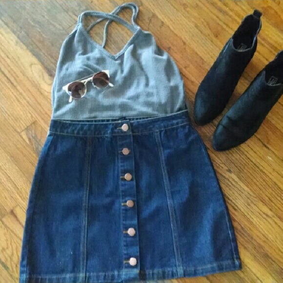 Forever 21 Denim A Line Skirt NWOT