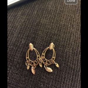 Black hills gold pierced earrings.