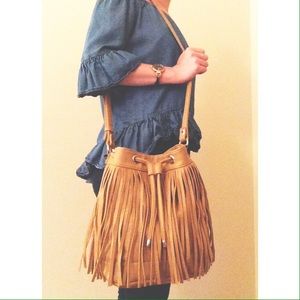fringe bucket bag
