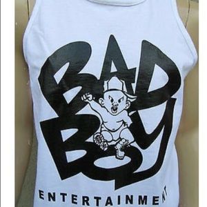 BAD BOY TANK TOP WHITE AND BLACK COLOR
