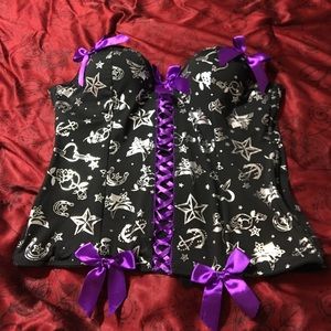 Torrid size 1 purple/black/silver corset