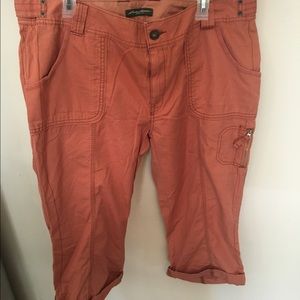 Eddie Bauer Blakely fit Capris. Salmon color.
