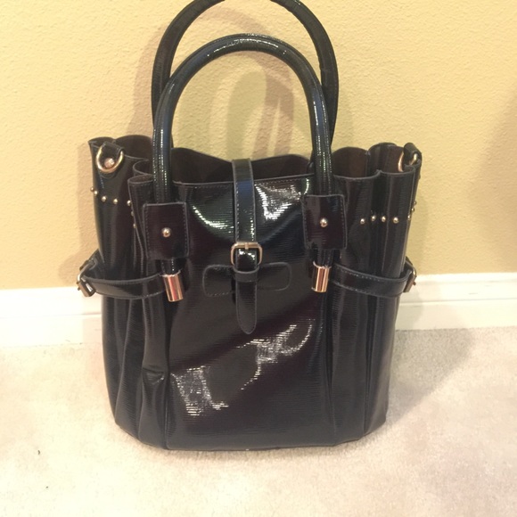 Black Patent Handbag From Korea