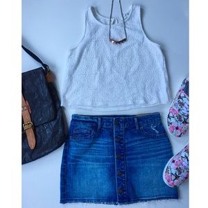 Hollister Button Mini Skirt