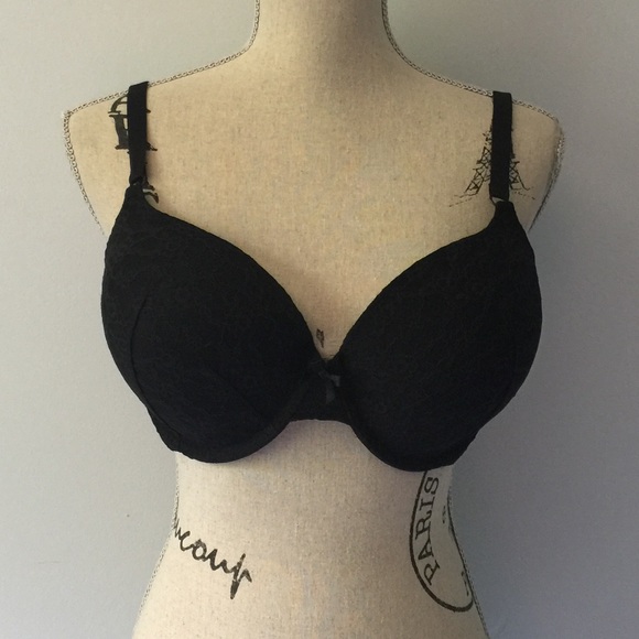 Victoria's Secret black lace Demi bra Sz 38DD NWT
