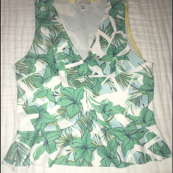 Tropical peplum top