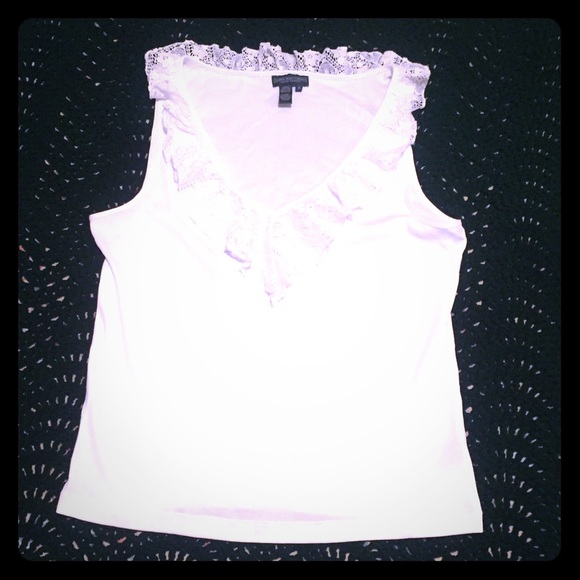 Lace Trimmed Tank by Ralph Lauren