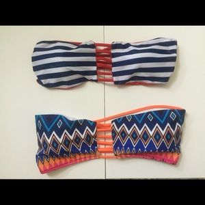 2 BANDEAU BIKINI TOPS
