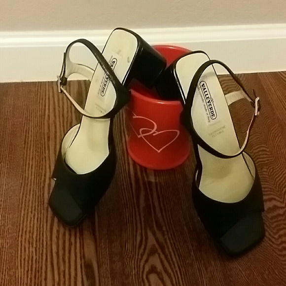 VALLE VERDE ☆Made in Italy?Black Sandal - Picture 1 of 4