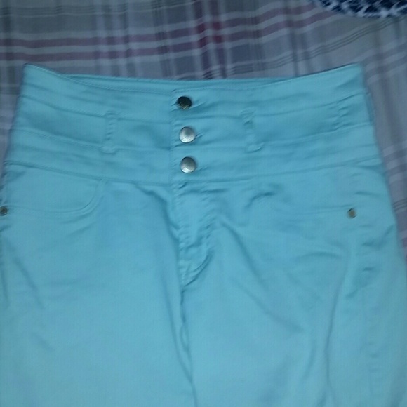 Green high waisted super skinny jeans!! - Picture 2 of 3