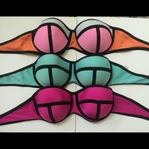 3 strapless bikini tops