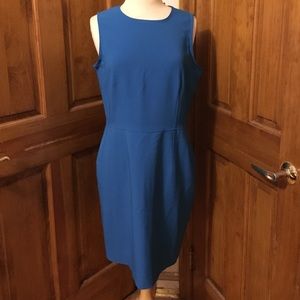 Blue career dress