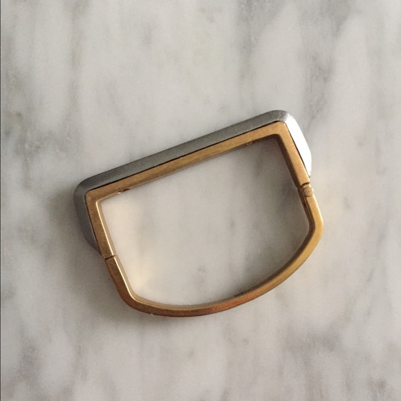 Madewell two-tone metal bar bracelet