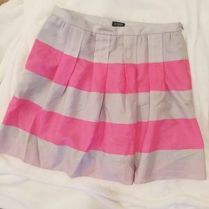 Striped Pleated Skirt