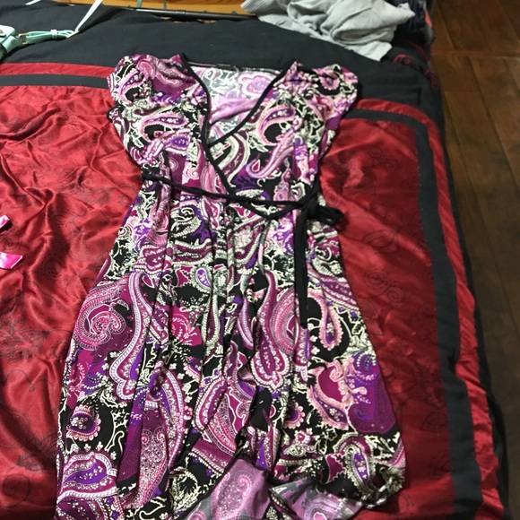 Apt 9 wrap dress & white cardigan bundle