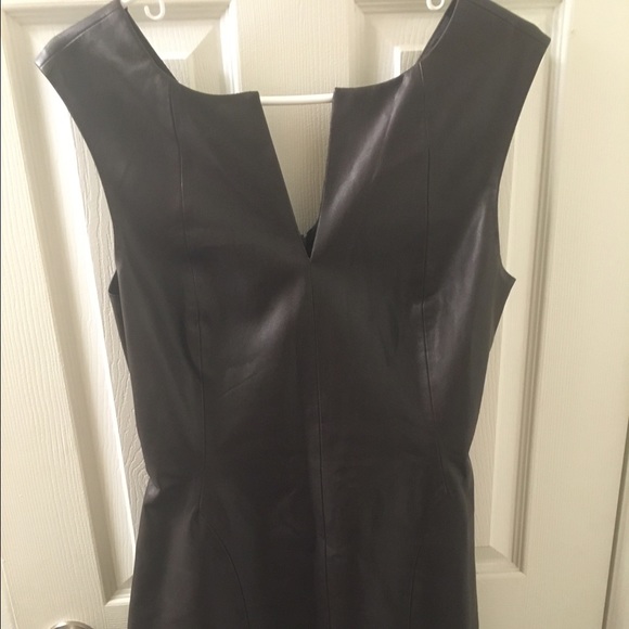 Brown Leather Dress