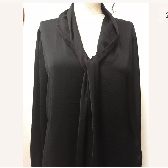 Adolfo Dominguez long sleeve black tie top size 6 - Picture 2 of 4