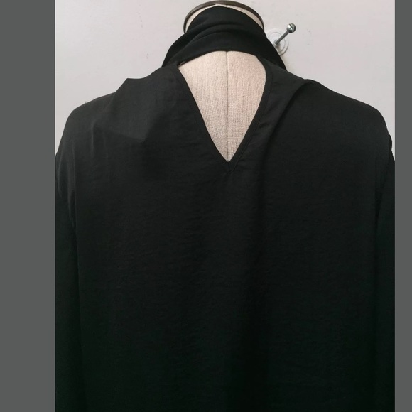 Adolfo Dominguez long sleeve black tie top size 6 - Picture 3 of 4