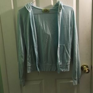 Light blue Juicy Couture Zip up hoodie