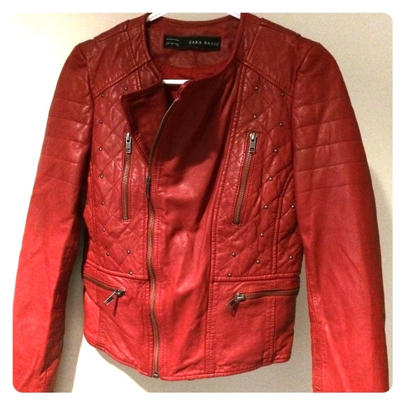 Red Lamb Leather Jacket
