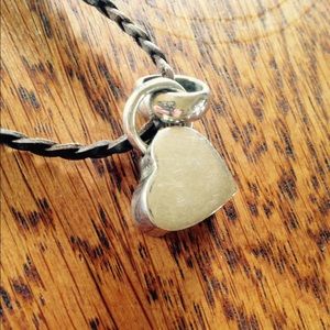 Heart and leather necklace 💖