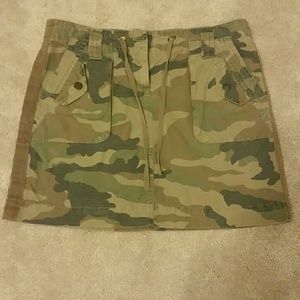 J. Crew Camo Print Mini Skirt