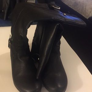 Knee high black boots