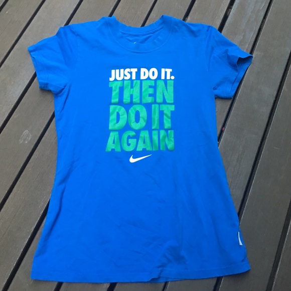 Blue nike workout shirt