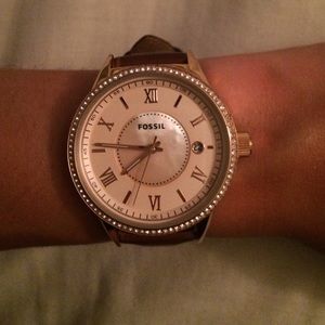Rose Gold Fossil Watch