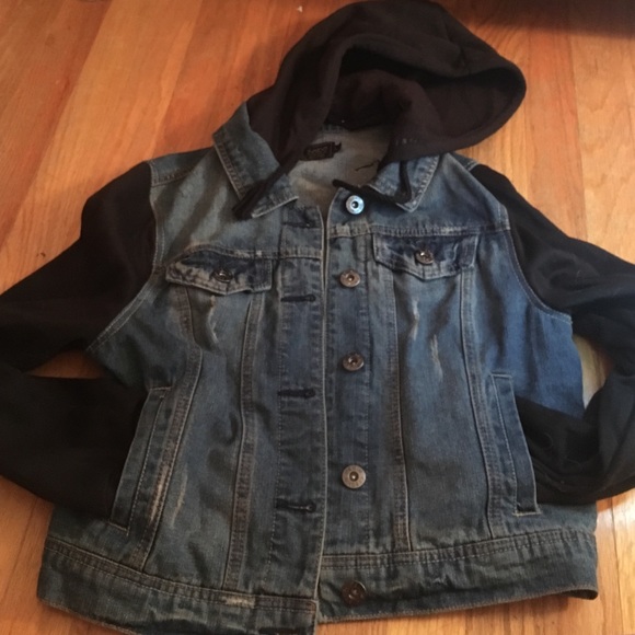 Jean vest/ hoodie combo