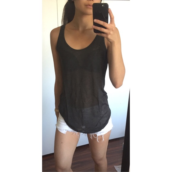 [LAST 1] • State & Manor Charcoal Sheer Tank - Picture 1 of 4