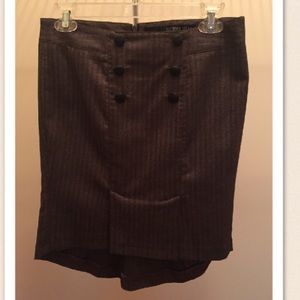 Pencil skirt brown hi lo