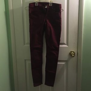 Maroon/Burgundy H&M Skinny jeans