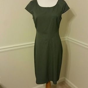 Simple Grey Sheath Work Dress