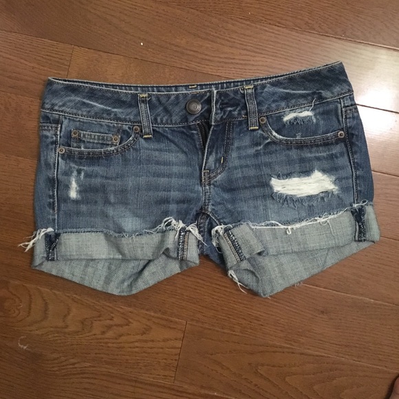 American Eagle denim midi shorts