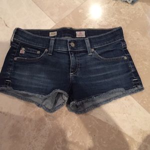 AG Denim shorts: daisy low rise