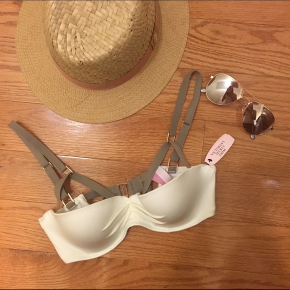 VS Strappy Molded Push-Up Bandeau Bikini Top 34B