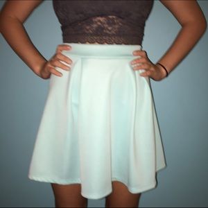 blue skater skirt