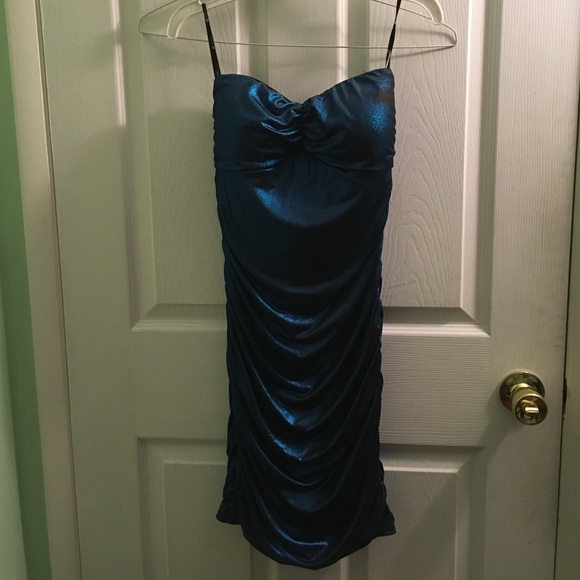 Blue Forever 21 strapless dress